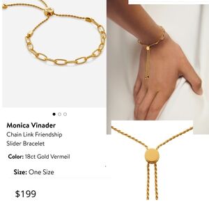 Monica Vinader Gold Chain Link Friendship Bracelet. # 241